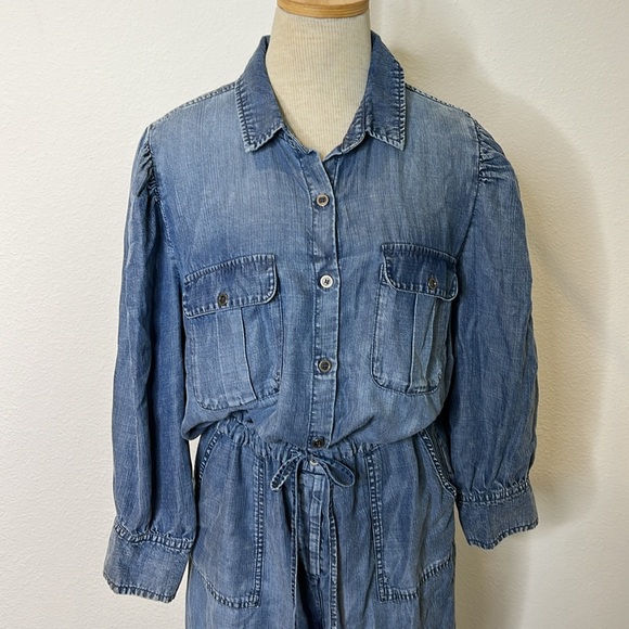 Wash Lab Soft Denim Chambray Jumpsuit - Picture 3 of 5